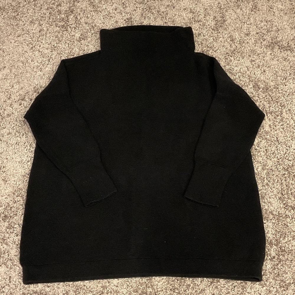 Free People Black Knit Sweater, Size L